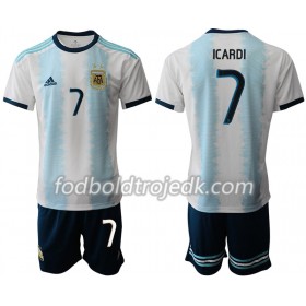 Argentina ICARDI 7 Børn Hjemme Copa América 2019 - Fodboldtrøjer(S/S)